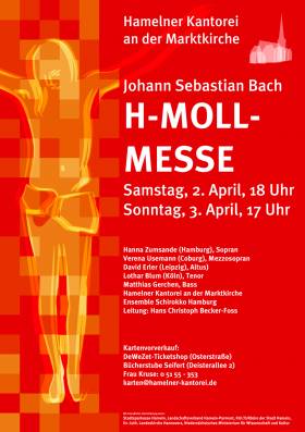 Konzertplakat: Johann Sebastian Bach: »h-moll-Messe«