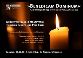 Konzertplakat: Chorkonzert: »Benedicam Dominum«